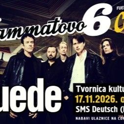 cover: SUEDE @ Tvornica kulture, Zagreb, 17/11/2026