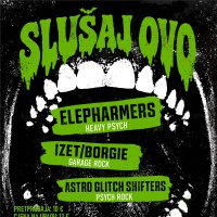 cover: Elepharmers, Astro Glitch Shifters, Izet i Borgie @ Nemo klub, Rijeka, 07/11/2026